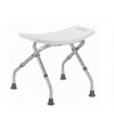 Silla de Ducha Plegable y Regulable en Altura (Antideslizante)