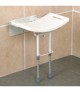 Asiento de Ducha Abatible con Patas de Aluminio (160kg) | Ortopedia Lowcost