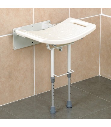 Asiento de Ducha Abatible con Patas de Aluminio (160kg) | Ortopedia Lowcost