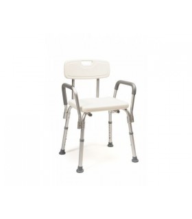 Banqueta Ducha con Brazos y Respaldo (120kg) | Ortopedia Lowcost