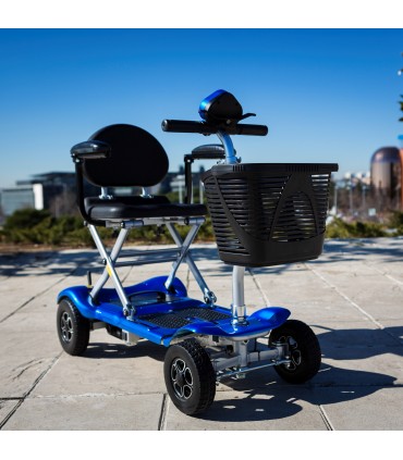Scooter Eléctrico Libercar Bravo azul desplegado