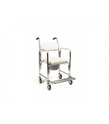 Silla de Ducha y WC de Aluminio con 4 Frenos | Ortopedia Lowcost