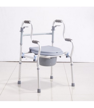 Andador Silla Inodoro 2 en 1 | Aluminio 3kg y Ancho 50cm