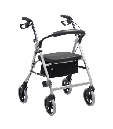 Andador Rollator AD151 | Aluminio 7,7kg, Asiento y Frenos