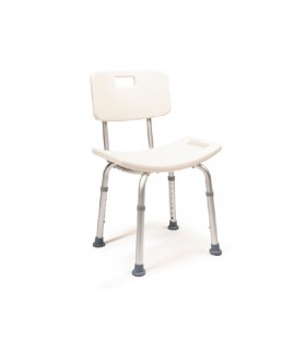 Silla Ducha con Respaldo Regulable (110kg) | Ortopedia Lowcost