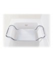 Asiento de Bañera de Acero Cromado Ajustable (53-71 cm)