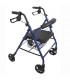 Rollator de Aluminio con Frenos y Asiento Azul (136kg) | Ortopedia Lowcost