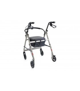  Andadores para adultos mayores con asiento con ruedas, diseño  de freno de mano, altura ajustable, capacidad de carga máxima de 250 libras  : Salud y Hogar