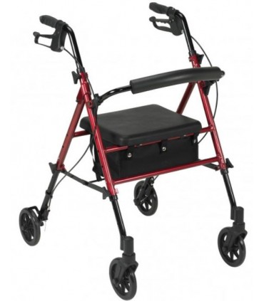 Andador Rollator Hi-Low AD152 | Asiento Regulable y Aluminio 7kg