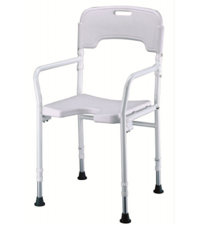 Silla Ducha Plegable Asiento en U (Higiene Íntima) | Ortopedia Lowcost