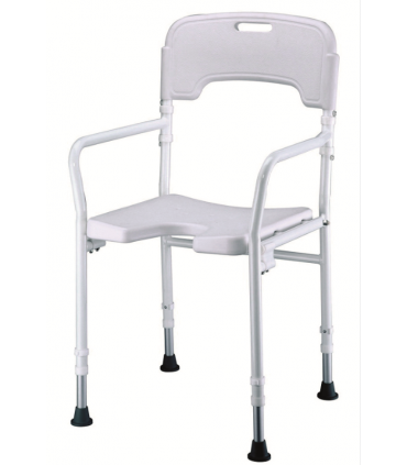 Silla Ducha Plegable Asiento en U (Higiene Íntima) | Ortopedia Lowcost