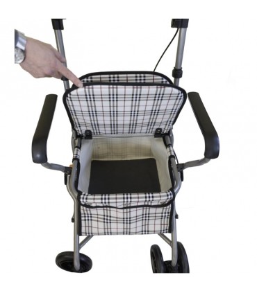 Andador Shopping 6 Ruedas | Frenos, Asiento y Cesta Frontal