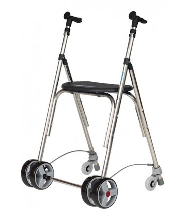 Andador Kamaleón 4R | Ultraligero 3,2kg, Freno Presión y Asiento