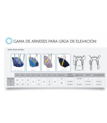 Arnés Baño Dorso Lumbar Malla PVC (Secado Rápido) | Ortopedia Lowcost