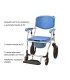 Silla de Ducha y WC Plegable OASIS con Ruedas Grandes | Ortopedia Lowcost