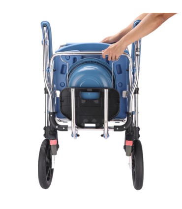 Silla de Ducha y WC Plegable OASIS con Ruedas Grandes | Ortopedia Lowcost