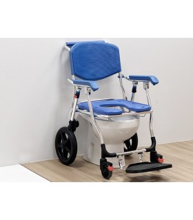 Silla de Ducha y WC Plegable OASIS con Ruedas Grandes | Ortopedia Lowcost