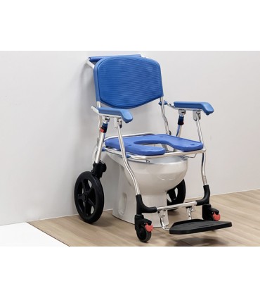 Silla de Ducha y WC Plegable OASIS con Ruedas Grandes | Ortopedia Lowcost