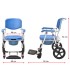 Silla de Ducha y WC Plegable OASIS con Ruedas Grandes | Ortopedia Lowcost