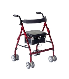 Andador Rollator ROLER | Ultraligero 5kg, Freno a Presión y Asiento