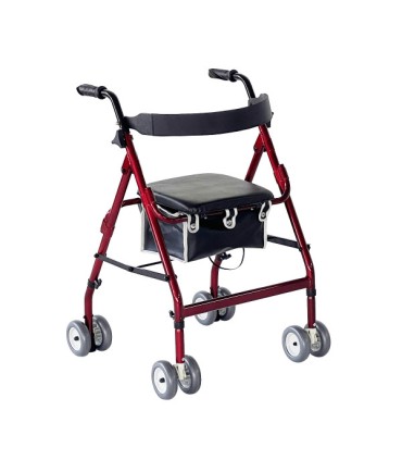 Andador Rollator ROLER | Ultraligero 5kg, Freno a Presión y Asiento