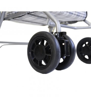 Andador Carrito Shopping | 6 Ruedas, Asiento y Cesta