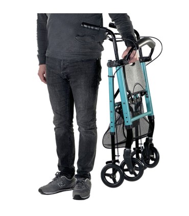 Andador ZEN Aluminio 6kg | Frenos Maneta y Asiento Regulable