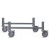 Juego con ruedas, las 4 con freno regulables de 35 a 45 cm-