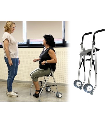 Andador Ultraligero AD251ALU | 3kg, 2 Ruedas y Asiento