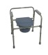 Silla con Inodoro Plegable de Acero Cromado (135kg) | Ortopedia Lowcost
