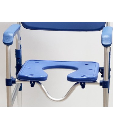 Silla con WC 3 en 1 – Inodoro Portátil, Elevador de WC y Silla de Ducha
