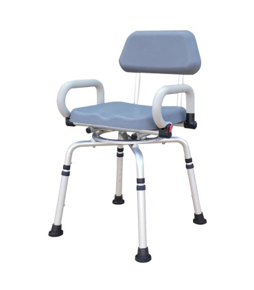 Silla de Ducha Giratoria Acolchada (136kg) | Ortopedia Lowcost