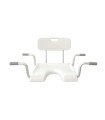Asiento de Bañera de Aluminio con Respaldo