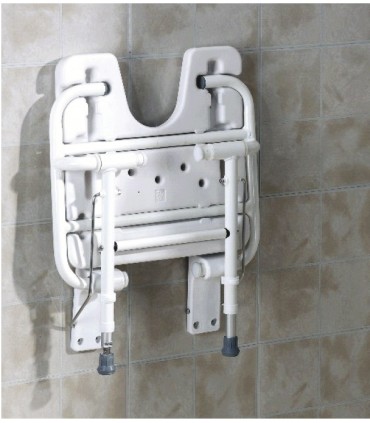 Asiento Ducha Abatible en U con Patas (Regulable) | Ortopedia Lowcost