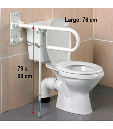 Barra Abatible WC con Pata LUX (Regulable) | Ortopedia Lowcost