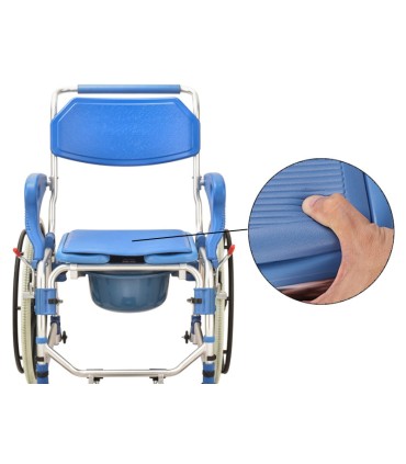 Silla de Ruedas para Ducha e Inodoro Autopropulsable | Ortopedia Lowcost