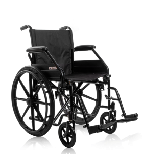 Silla de Ruedas de Acero Plegable PC-21 (hasta 180kg) | Ortopedia Lowcost