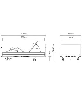 Cama articulada eléctrica ORION con carro elevador | Mejor precio y envío 24h
