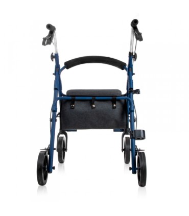 Andador y Silla 2 en 1 A41009F | Aluminio y Reposapiés Plegables
