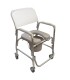Silla con Inodoro y Ruedas de Aluminio con Asiento en U | Ortopedia Lowcost