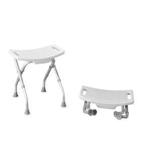 Banqueta Ducha Plegable y Regulable (130kg) | Ortopedia Lowcost