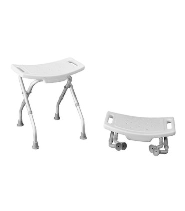 Banqueta Ducha Plegable y Regulable (130kg) | Ortopedia Lowcost