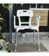 Silla Ducha Portofino Asiento en U y Brazos (150kg) | Ortopedia Lowcost