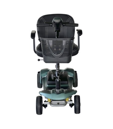 Scooter desmontable LUMA de aluminio con baterías de litio, mostrando su diseño compacto y moderno.