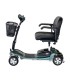 Partes desmontadas del scooter LUMA de Ayudas Dinámicas, listas para transportar en un vehículo.