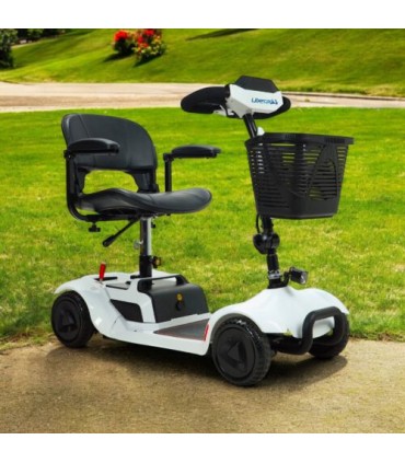 Scooter eléctrico desmontable Libercar Alfa en un paisaje.