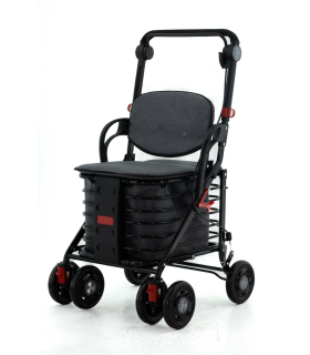 Andador carrito de la compra negro