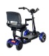 Scooter eléctrico plegable CITY con conducción tipo motocicleta y batería de litio vista atras.