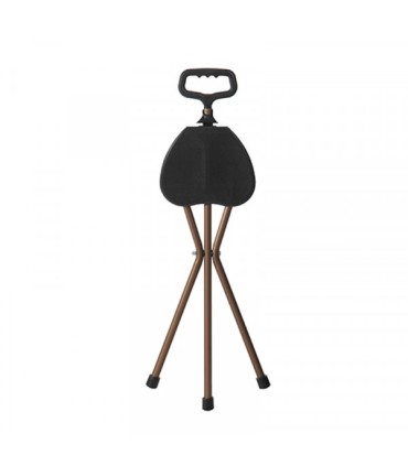 Bastón Plegable con Asiento de 3 Patas de Aluminio | Ortopedia Lowcost