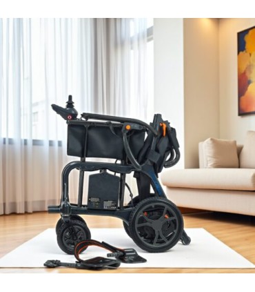 Silla de ruedas eléctrica ultraligera VERA, fabricada en fibra de carbono y magnesio.